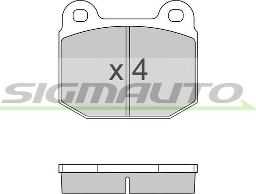 SIGMAUTO SPA085 - Kit de plaquettes de frein, frein à disque cwaw.fr