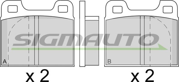 SIGMAUTO SPA088 - Kit de plaquettes de frein, frein à disque cwaw.fr