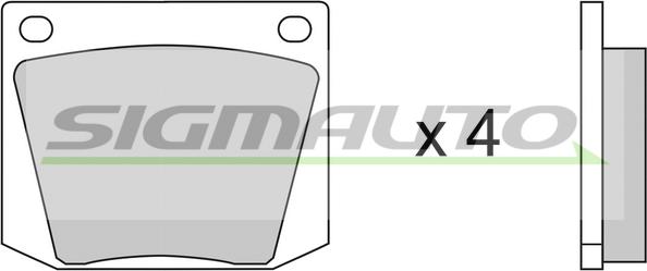 SIGMAUTO SPA031 - Kit de plaquettes de frein, frein à disque cwaw.fr