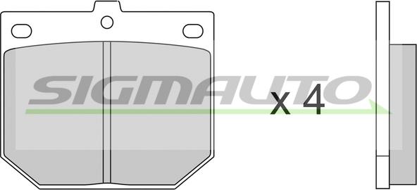 SIGMAUTO SPA078 - Kit de plaquettes de frein, frein à disque cwaw.fr