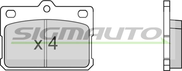 SIGMAUTO SPA198 - Kit de plaquettes de frein, frein à disque cwaw.fr