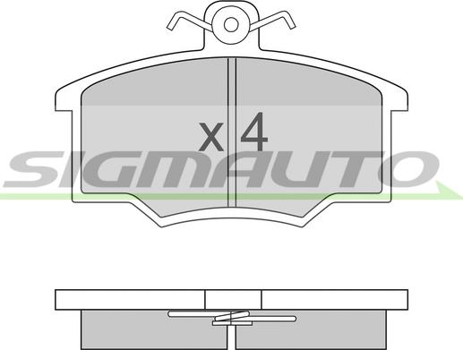 SIGMAUTO SPA143 - Kit de plaquettes de frein, frein à disque cwaw.fr