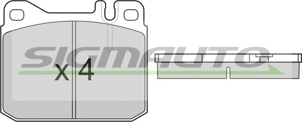 SIGMAUTO SPA108 - Kit de plaquettes de frein, frein à disque cwaw.fr