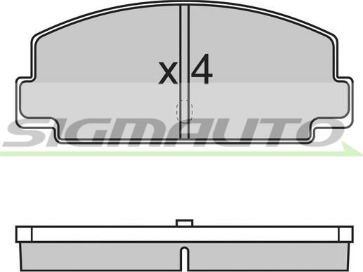 SIGMAUTO SPA137 - Kit de plaquettes de frein, frein à disque cwaw.fr