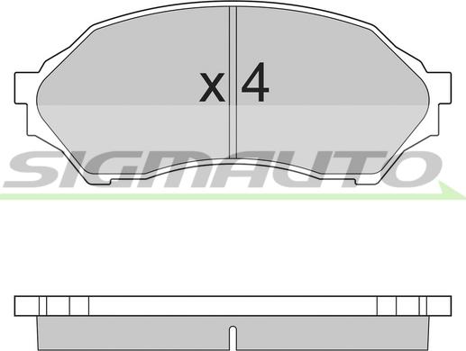 SIGMAUTO SPA895 - Kit de plaquettes de frein, frein à disque cwaw.fr