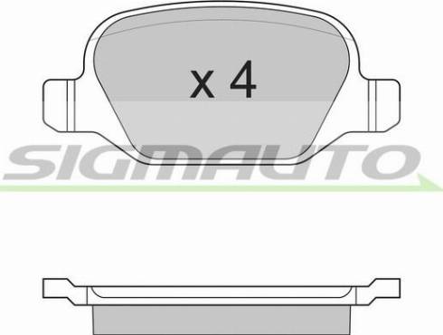 SIGMAUTO SPA891 - Kit de plaquettes de frein, frein à disque cwaw.fr