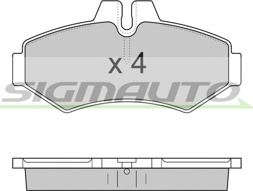 SIGMAUTO SPA845 - Kit de plaquettes de frein, frein à disque cwaw.fr