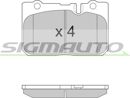 SIGMAUTO SPA858 - Kit de plaquettes de frein, frein à disque cwaw.fr