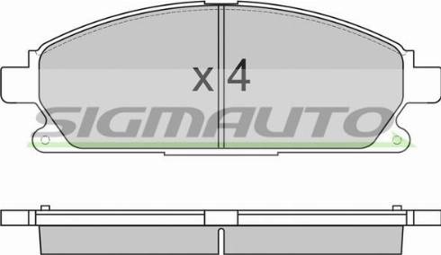 SIGMAUTO SPA857 - Kit de plaquettes de frein, frein à disque cwaw.fr