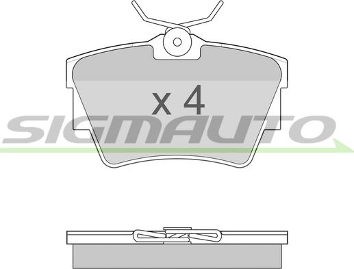 SIGMAUTO SPA866 - Kit de plaquettes de frein, frein à disque cwaw.fr