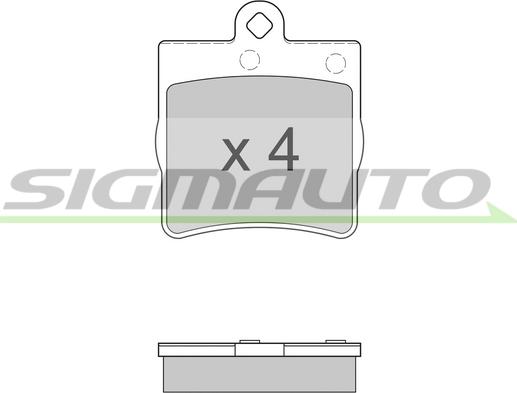 SIGMAUTO SPA861 - Kit de plaquettes de frein, frein à disque cwaw.fr