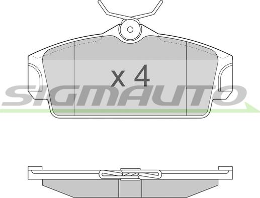 SIGMAUTO SPA862 - Kit de plaquettes de frein, frein à disque cwaw.fr