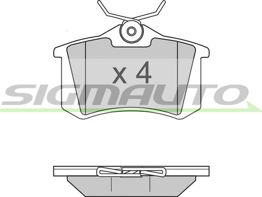 SIGMAUTO SPA806 - Kit de plaquettes de frein, frein à disque cwaw.fr