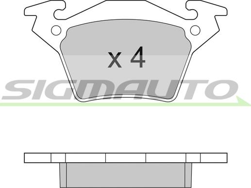 SIGMAUTO SPA880 - Kit de plaquettes de frein, frein à disque cwaw.fr