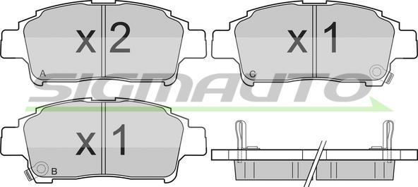 SIGMAUTO SPA839 - Kit de plaquettes de frein, frein à disque cwaw.fr