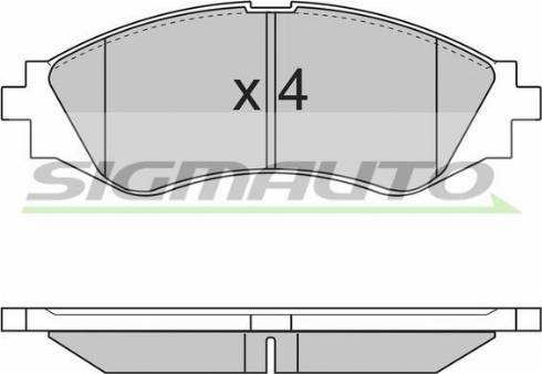 SIGMAUTO SPA833 - Kit de plaquettes de frein, frein à disque cwaw.fr