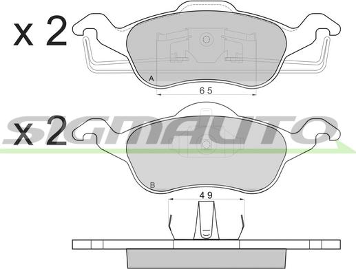 SIGMAUTO SPA824 - Kit de plaquettes de frein, frein à disque cwaw.fr