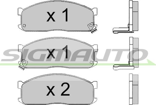 SIGMAUTO SPA390 - Kit de plaquettes de frein, frein à disque cwaw.fr