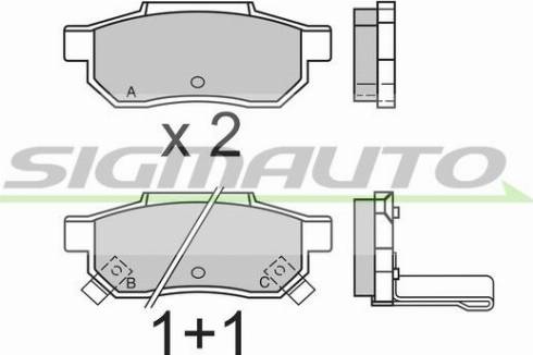 SIGMAUTO SPA397 - Kit de plaquettes de frein, frein à disque cwaw.fr