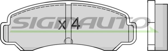 SIGMAUTO SPA359 - Kit de plaquettes de frein, frein à disque cwaw.fr