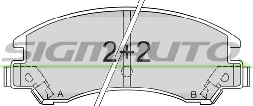 SIGMAUTO SPA358 - Kit de plaquettes de frein, frein à disque cwaw.fr