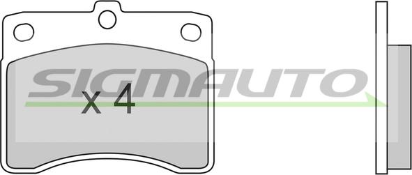 SIGMAUTO SPA353 - Kit de plaquettes de frein, frein à disque cwaw.fr