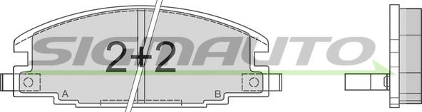 SIGMAUTO SPA367 - Kit de plaquettes de frein, frein à disque cwaw.fr