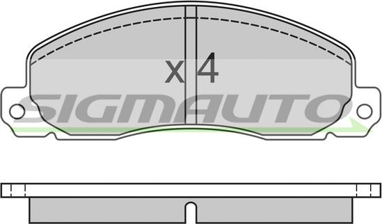 SIGMAUTO SPA312 - Kit de plaquettes de frein, frein à disque cwaw.fr