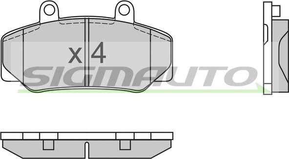 SIGMAUTO SPA386 - Kit de plaquettes de frein, frein à disque cwaw.fr