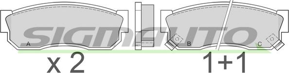 SIGMAUTO SPA388 - Kit de plaquettes de frein, frein à disque cwaw.fr