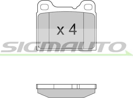 SIGMAUTO SPA383 - Kit de plaquettes de frein, frein à disque cwaw.fr