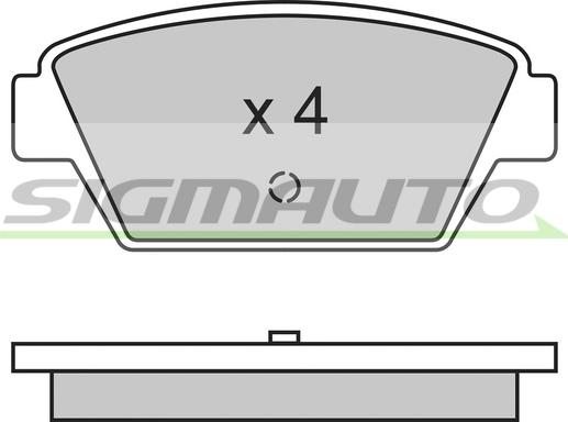 SIGMAUTO SPA330 - Kit de plaquettes de frein, frein à disque cwaw.fr