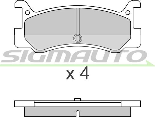 SIGMAUTO SPA328 - Kit de plaquettes de frein, frein à disque cwaw.fr