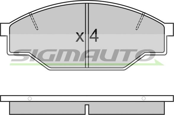 SIGMAUTO SPA322 - Kit de plaquettes de frein, frein à disque cwaw.fr