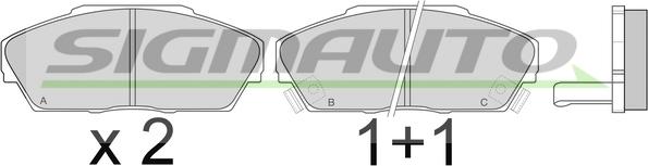 SIGMAUTO SPA371 - Kit de plaquettes de frein, frein à disque cwaw.fr