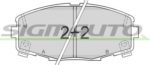 SIGMAUTO SPA378 - Kit de plaquettes de frein, frein à disque cwaw.fr