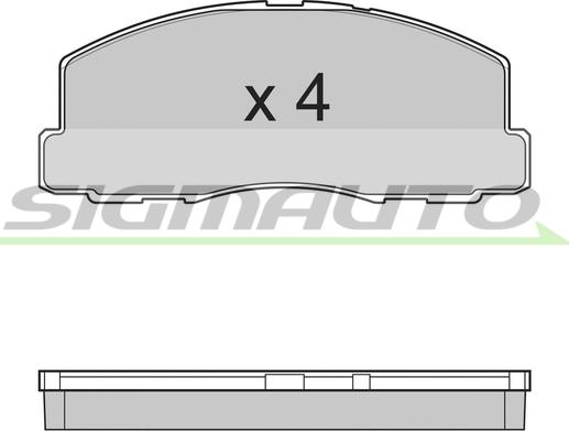 SIGMAUTO SPA299 - Kit de plaquettes de frein, frein à disque cwaw.fr