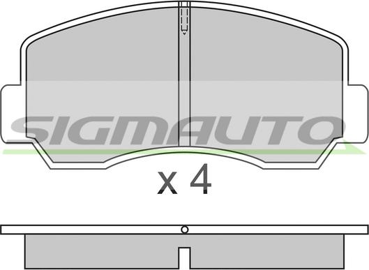 SIGMAUTO SPA296 - Kit de plaquettes de frein, frein à disque cwaw.fr