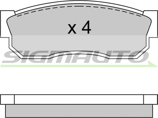 SIGMAUTO SPA246 - Kit de plaquettes de frein, frein à disque cwaw.fr