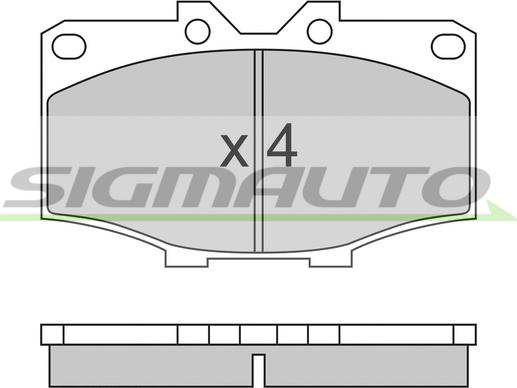 SIGMAUTO SPA242 - Kit de plaquettes de frein, frein à disque cwaw.fr