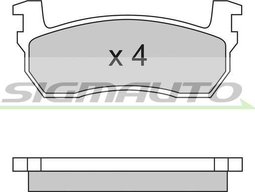 SIGMAUTO SPA259 - Kit de plaquettes de frein, frein à disque cwaw.fr