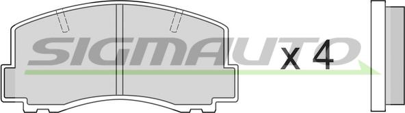 SIGMAUTO SPA256 - Kit de plaquettes de frein, frein à disque cwaw.fr