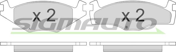 SIGMAUTO SPA260 - Kit de plaquettes de frein, frein à disque cwaw.fr