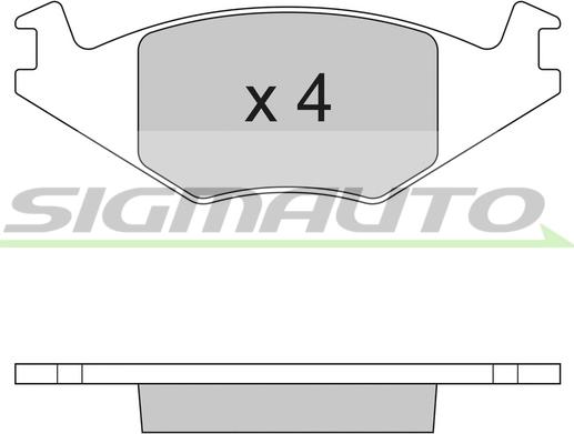 SIGMAUTO SPA262 - Kit de plaquettes de frein, frein à disque cwaw.fr