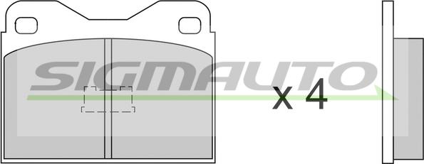 SIGMAUTO SPA219 - Kit de plaquettes de frein, frein à disque cwaw.fr