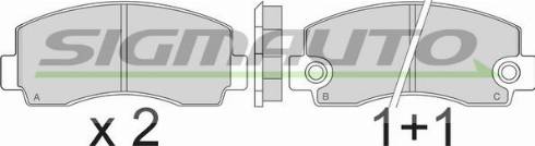 SIGMAUTO SPA215 - Kit de plaquettes de frein, frein à disque cwaw.fr