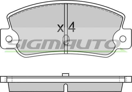 SIGMAUTO SPA212 - Kit de plaquettes de frein, frein à disque cwaw.fr