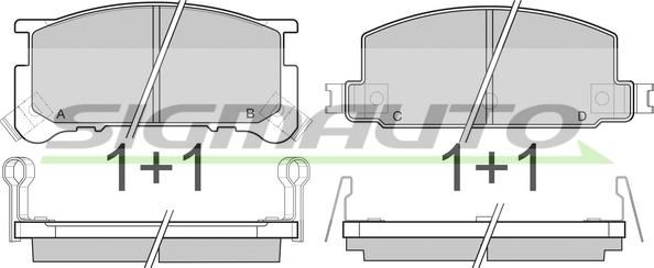 SIGMAUTO SPA285 - Kit de plaquettes de frein, frein à disque cwaw.fr