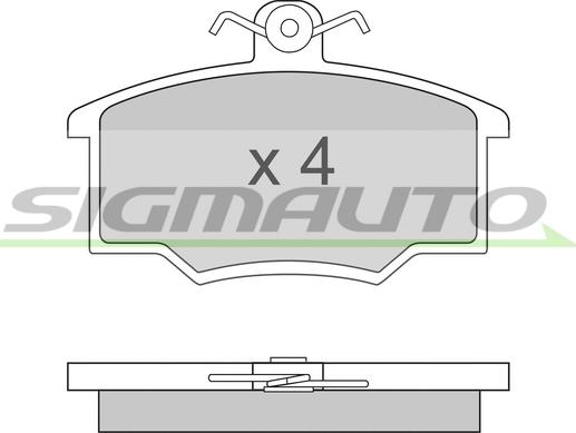 SIGMAUTO SPA281 - Kit de plaquettes de frein, frein à disque cwaw.fr