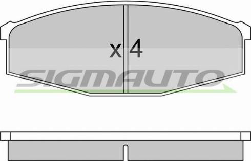 SIGMAUTO SPA234 - Kit de plaquettes de frein, frein à disque cwaw.fr